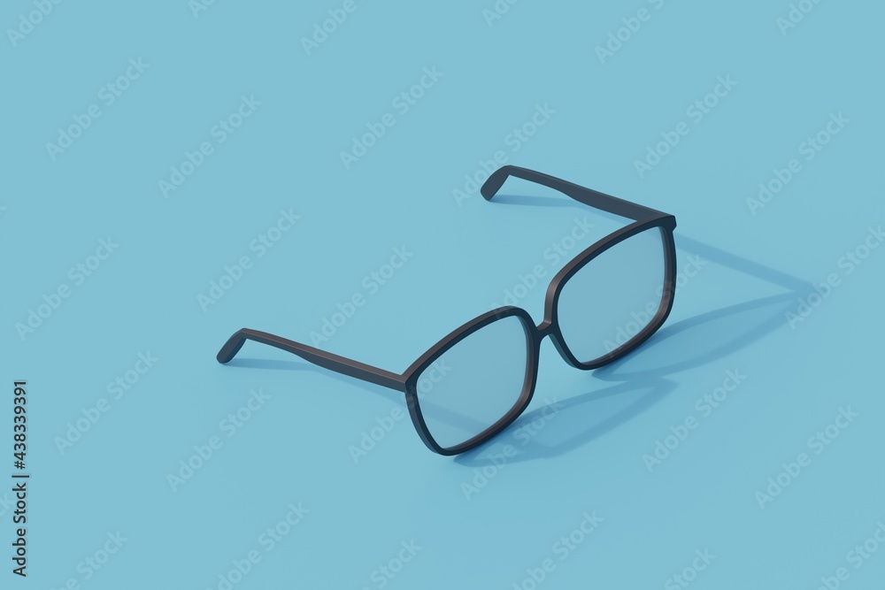 glasses single isolated object. 3d render illustration glasses single isolated object. 3d render illustration