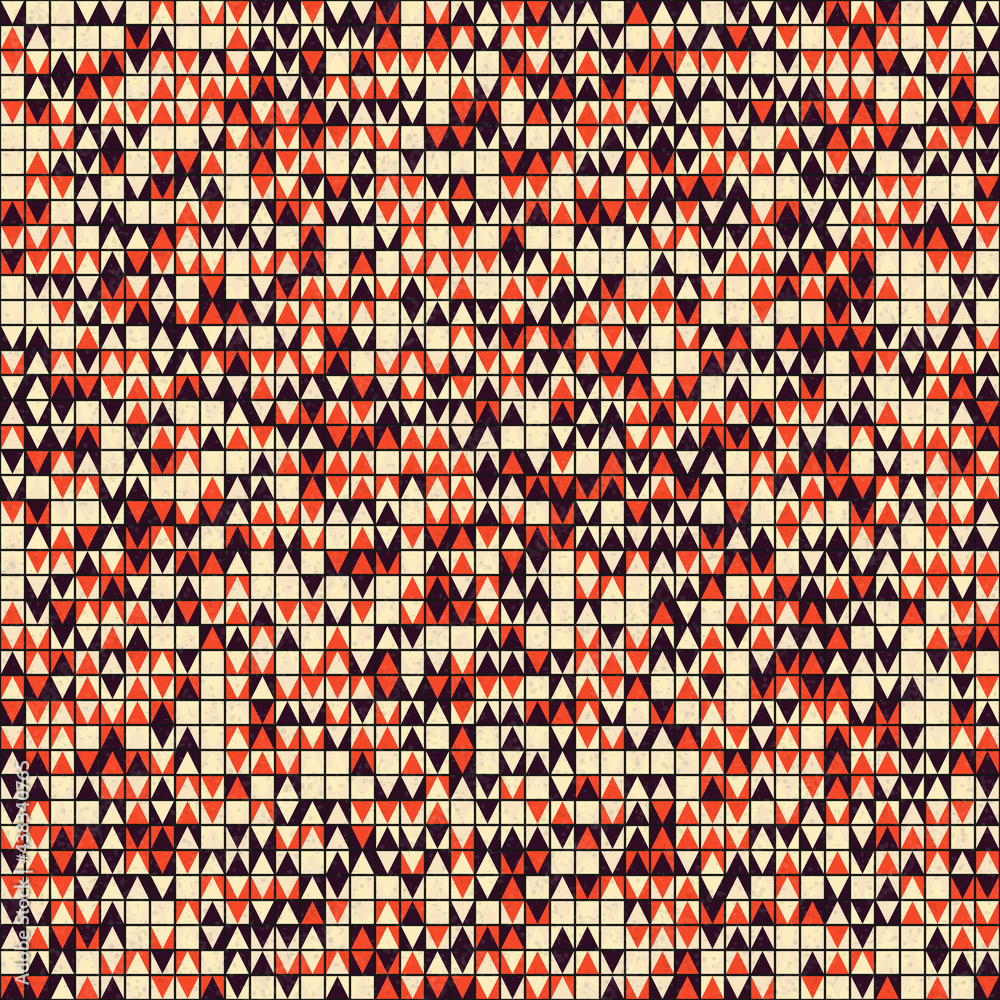 Fototapeta premium Abstract Geometric Pattern generative computational art illustration