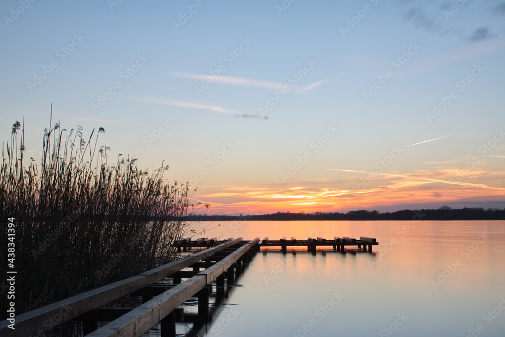 sunset on the lake at Bad Zwischenahn 