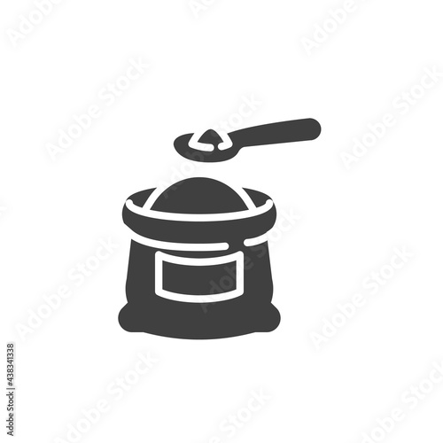 Cocoa powder vector icon