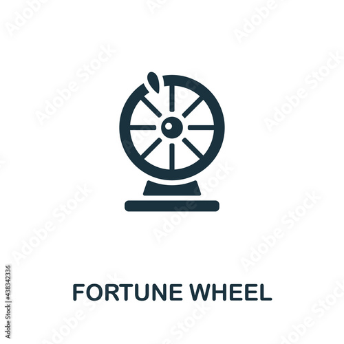 Fortune Wheel icon. Monochrome simple element from fortune teller collection. Creative Fortune Wheel icon for web design, templates, infographics and more