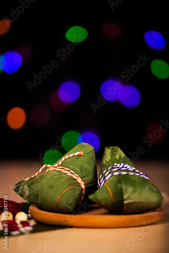Rice dumplings, Glutinous Rice Wrapped in Bamboo Leaves