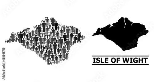 Canvastavla Map of Isle of Wight for national posters