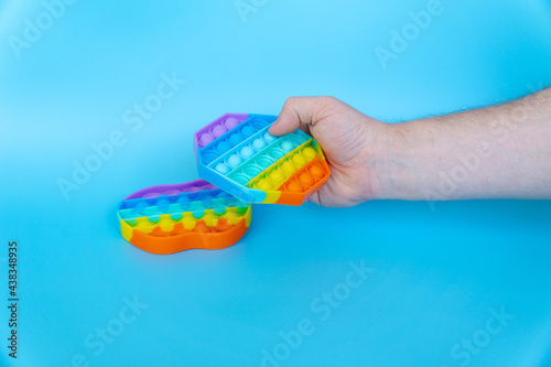 colorful silicone antistress sensory toy fidget push pop it