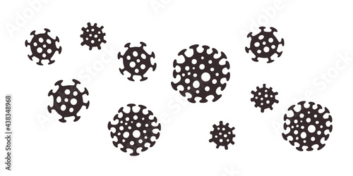 Black mold epidemic. Black fungus outbreak. Mucormycosis disease. Isolated vector illustration on white background.