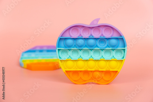 colorful silicone antistress sensory toy fidget push pop it