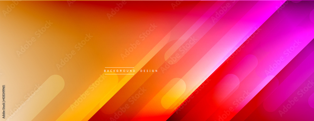 Dynamic lines abstract background. 3D shadow effects and fluid gradients. Modern overlapping forms