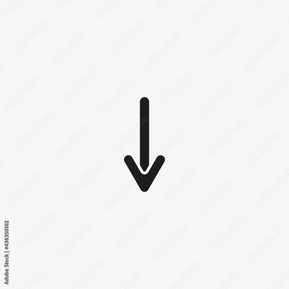 Down arrow icon. Scroll down button for website and mobile UI designs ...