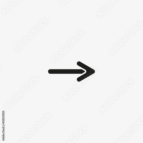 Right arrow icon. Next page button symbol for website and mobile app UI design.