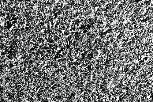 Grunge surface texture with cracks, grains of sand, blades of grass and grain. Abstract background. Vector illustration. Overlay Template.
