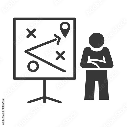 icon of a  strategy and planning - vector illustration