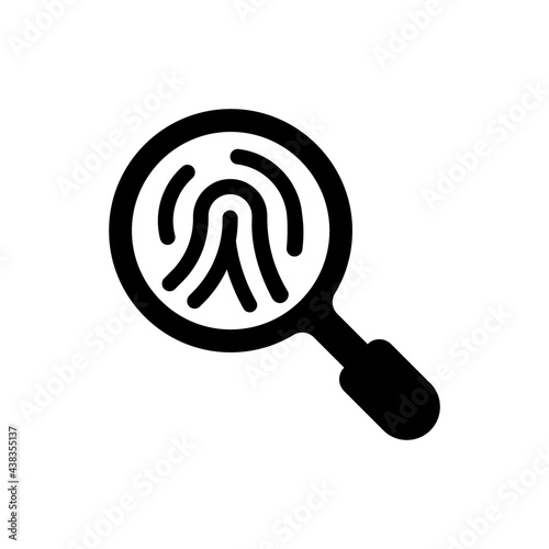 Fingerprint identification icon. Vector EPS file.