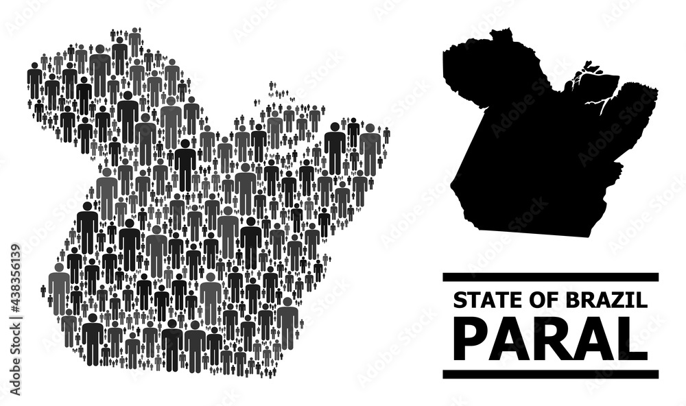Map of Paral State for politics applications. Vector nation abstraction