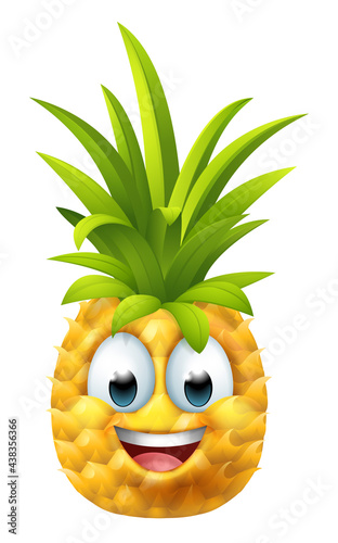 Pineapple Fruit Cartoon Emo...