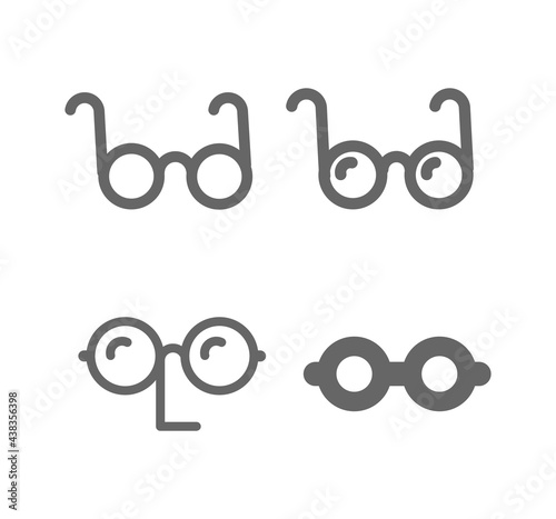 eyeglasses line icon. Spectacles logo design