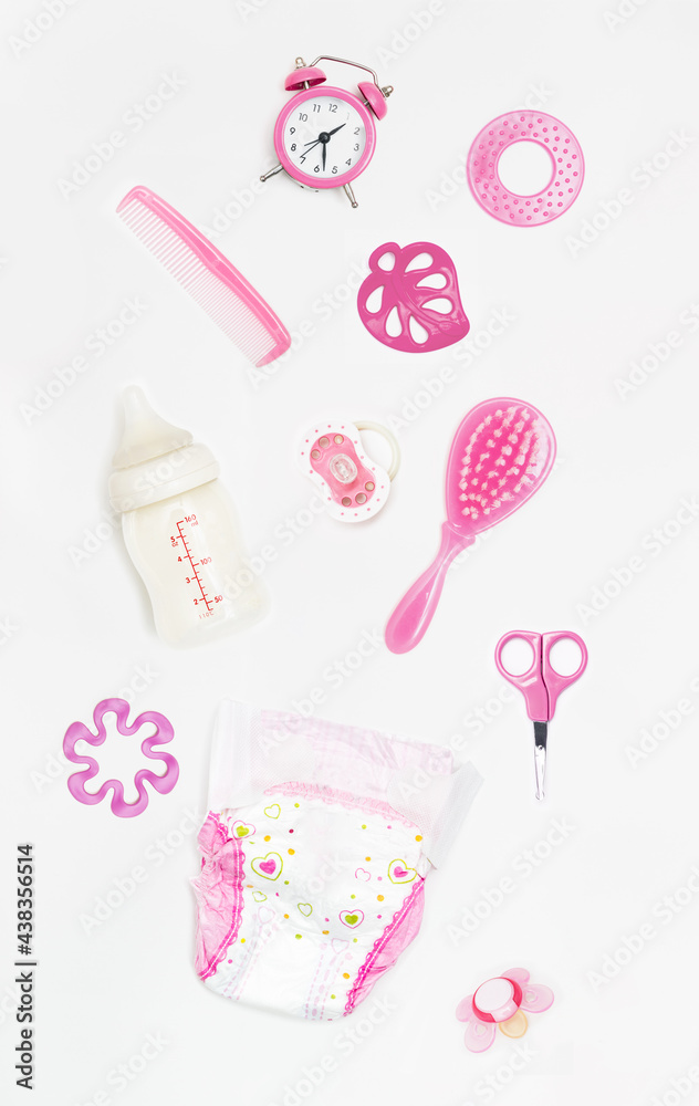 Set for a newborn girl in pink
