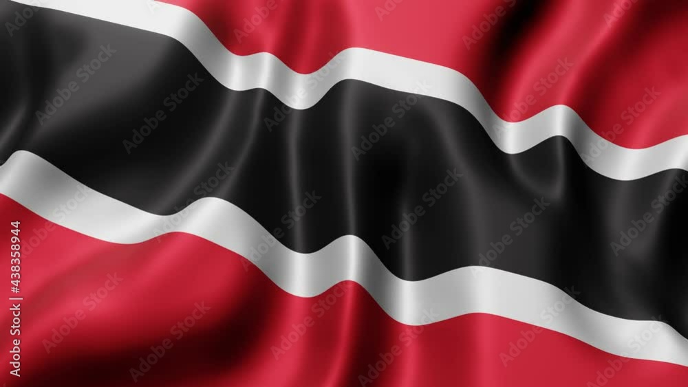 3d rendering of a National Trinidad and Tobago flag waving in a looping motion