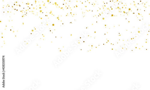 Celebration background template with confetti and gold ribbons. luxury greeting rich card.