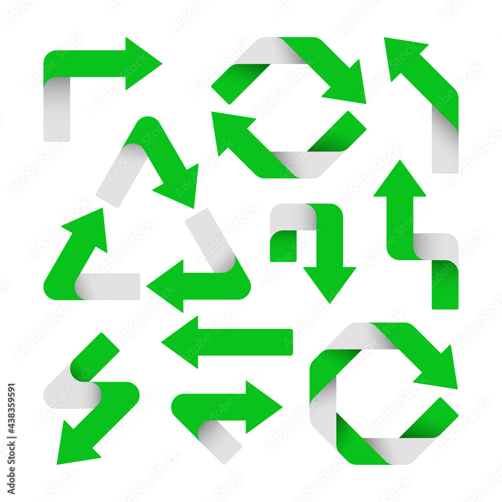 Vector Illustration. Set of green arrows are isolated.
Vector Illustration. Set of green arrows are isolated.