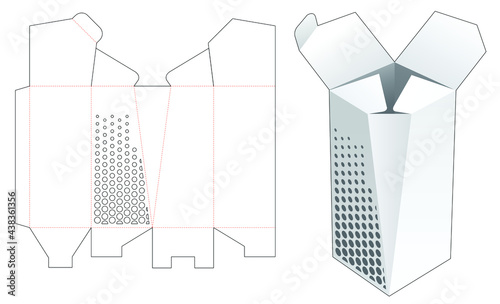 packaging box die cut template