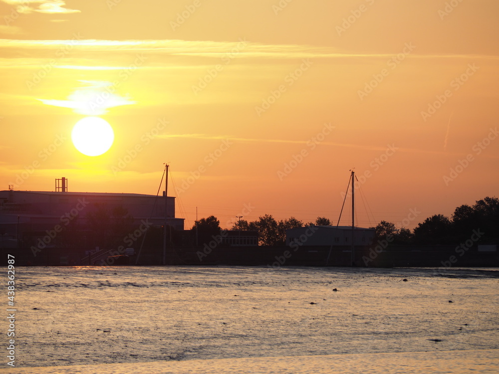 Sunrise in Queenborough harbour, Medway