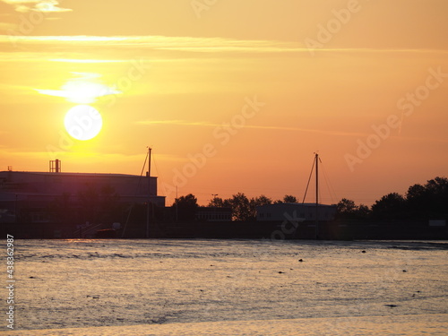 Sunrise in Queenborough harbour, Medway photo