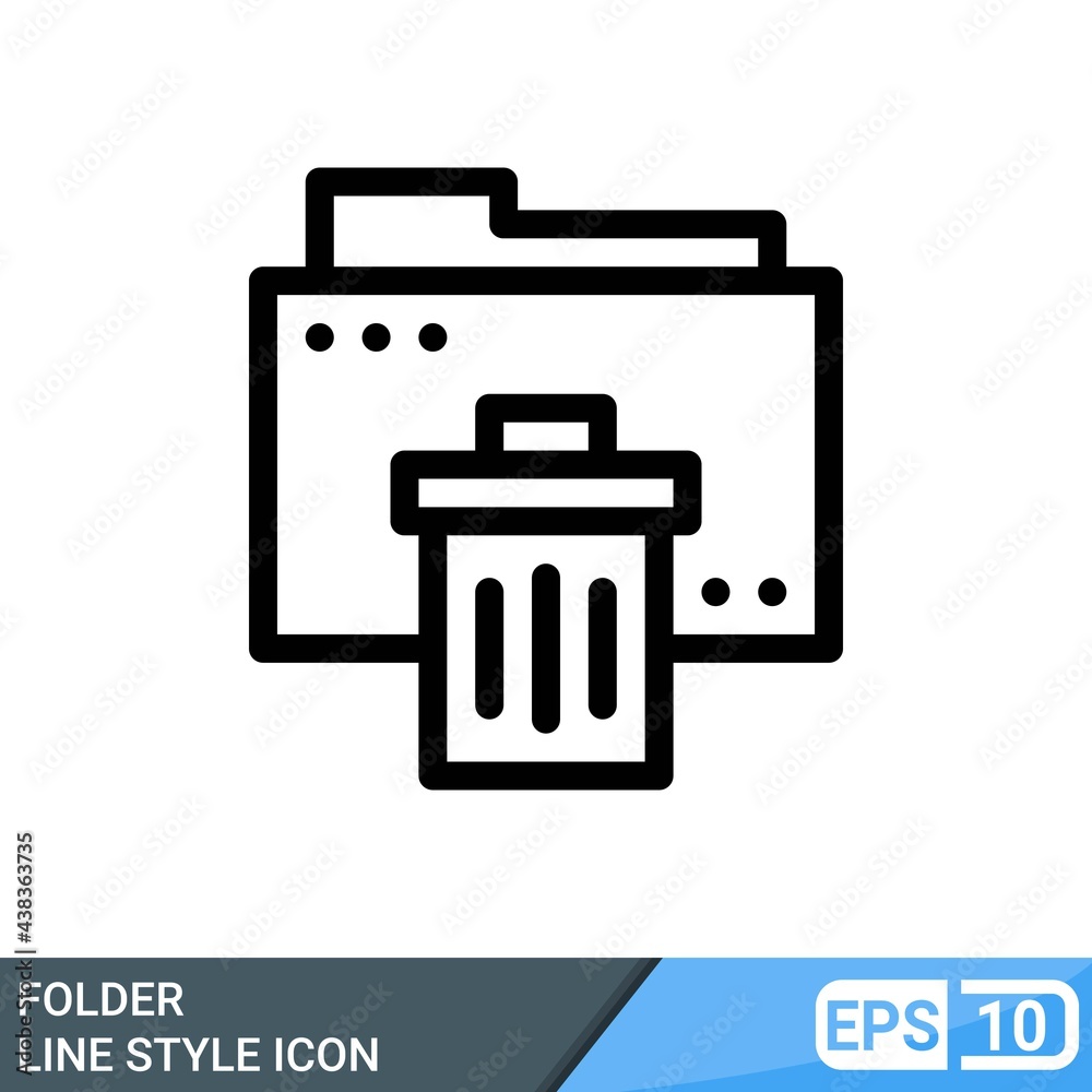 folder line style icon. vector illustration for web or app development. EPS 10 folder line style icon. vector illustration for web or app development. EPS 10