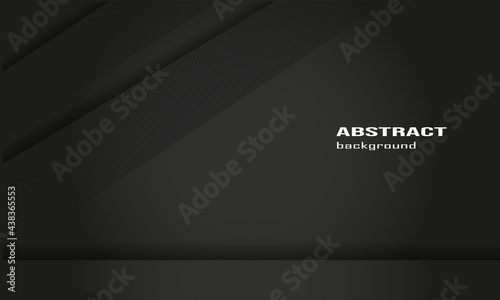 elegant dark background with outline on left with elegant shadow for banner, social media background, business card background, business card, book cover, wallpaper, poster, template