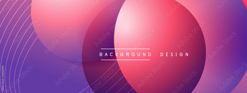 Gradient circles with shadows. Vector techno abstract background. Modern overlapping forms wallpaper background, design template Gradient circles with shadows. Vector techno abstract background. Modern overlapping forms wallpaper background, design template