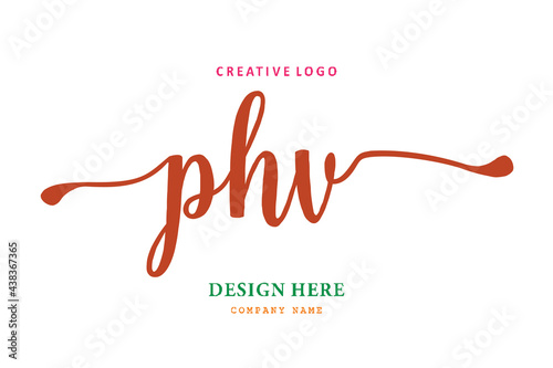 PHV lettering logo is simple, easy to understand and authoritative