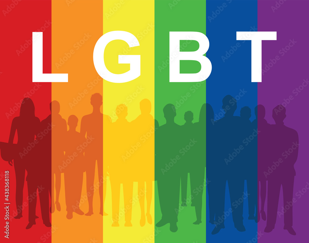 LGBT people standing. vector illustration