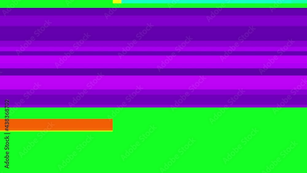 Glitch. Video Damage on a green screen. Visual video effects stripes background, tv screen noise glitch effect. Retro futurism 80s 90s.