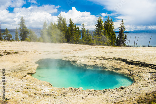 Geothermal pool in Yellowstone National Park