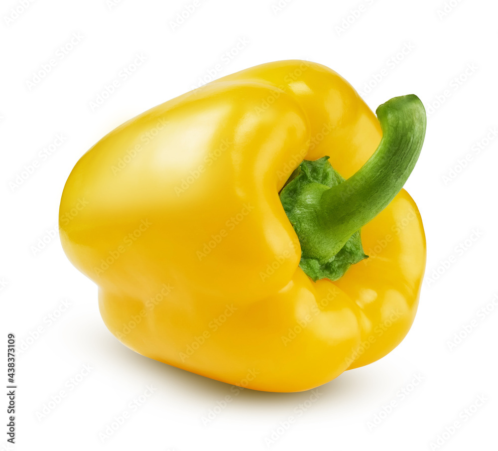 Yellow sweet bell pepper isolated on white background Yellow sweet bell pepper isolated on white background