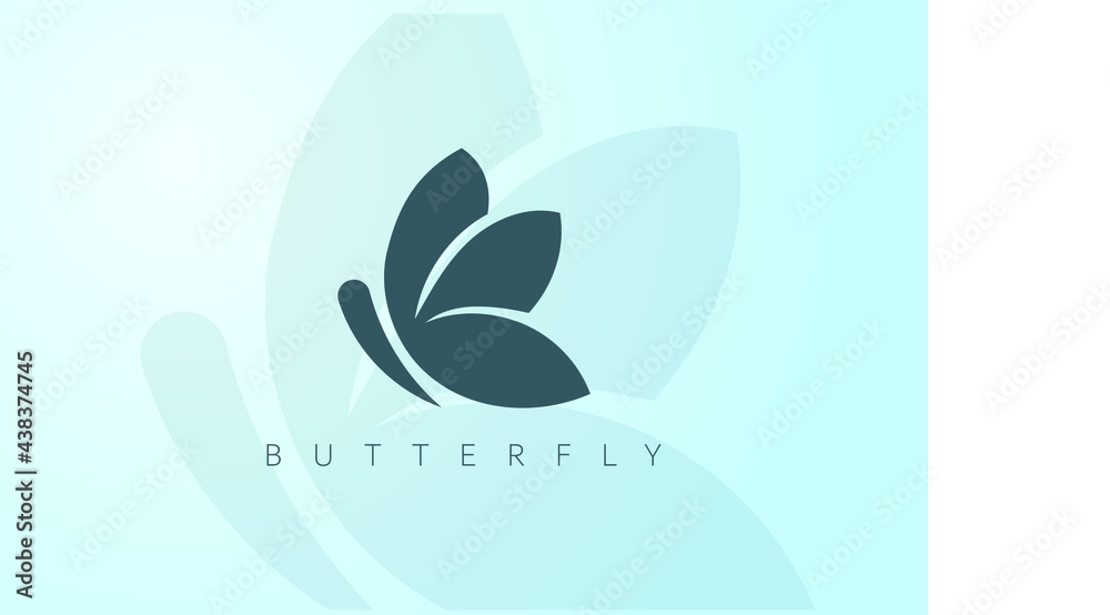 Minimal Abstract Butterfly logo. Creative Butterfly vector Stock Vector ...