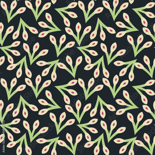 all over seamless floral flowers pattern on background © Chandni Patel