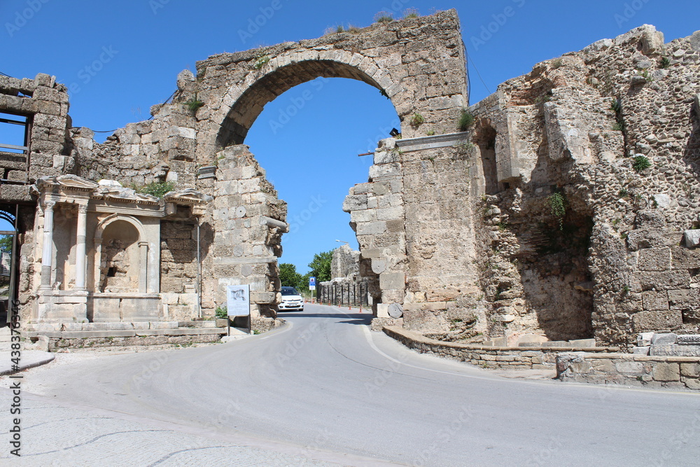 entry into the old city, Side, Turkey