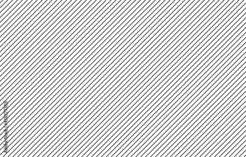 Black diagonal thin lines seamless pattern on white background vector photo