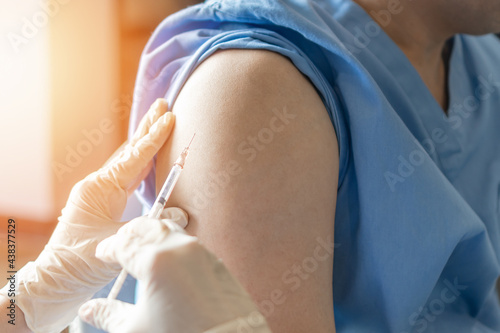 Canvastavla Vaccine for vaccination, medical immunization for adult man or male patient from