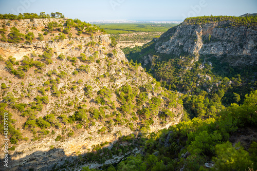 Beautiful view of Guver Canyon in Nature Park near Antalya, Turkey photo