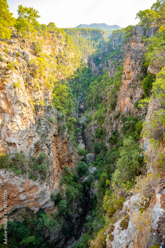 Beautiful view of Guver Canyon in Nature Park near Antalya, Turkey