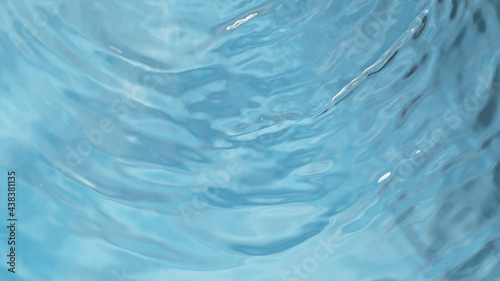 Fototapeta Naklejka Na Ścianę i Meble -  Blue water surface background, studio shot, texture of splashing abstract water shape