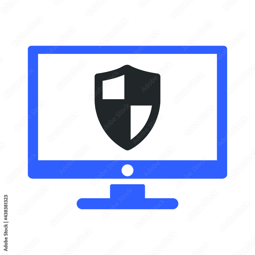 computer, browser safety protection icon computer, browser safety protection icon