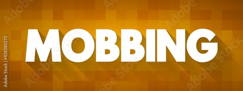 Mobbing text quote, concept background