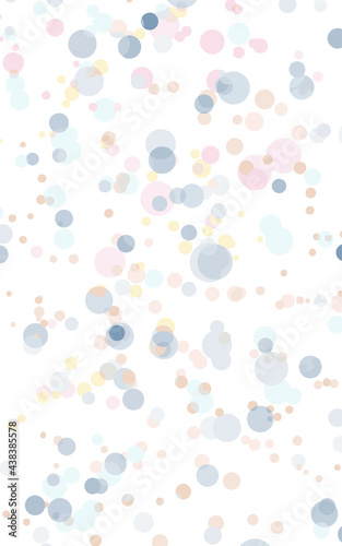 Pastel bubbles abstract background Vertical isolated vector illustration