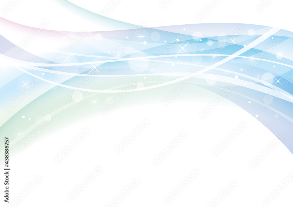 ブルー系ウェーブの背景