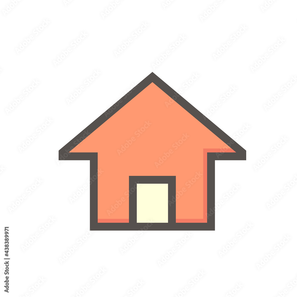 House or residential building with simple shape vector icon, symbol or pictogram design. That real estate or property for development, owned, sale, rent, buy, purchase or investment. 48x48 pixel. House or residential building with simple shape vector icon, symbol or pictogram design. That real estate or property for development, owned, sale, rent, buy, purchase or investment. 48x48 pixel.