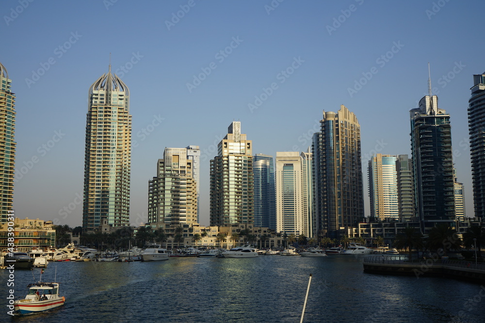 View on skyscrapers in Dubai Marina