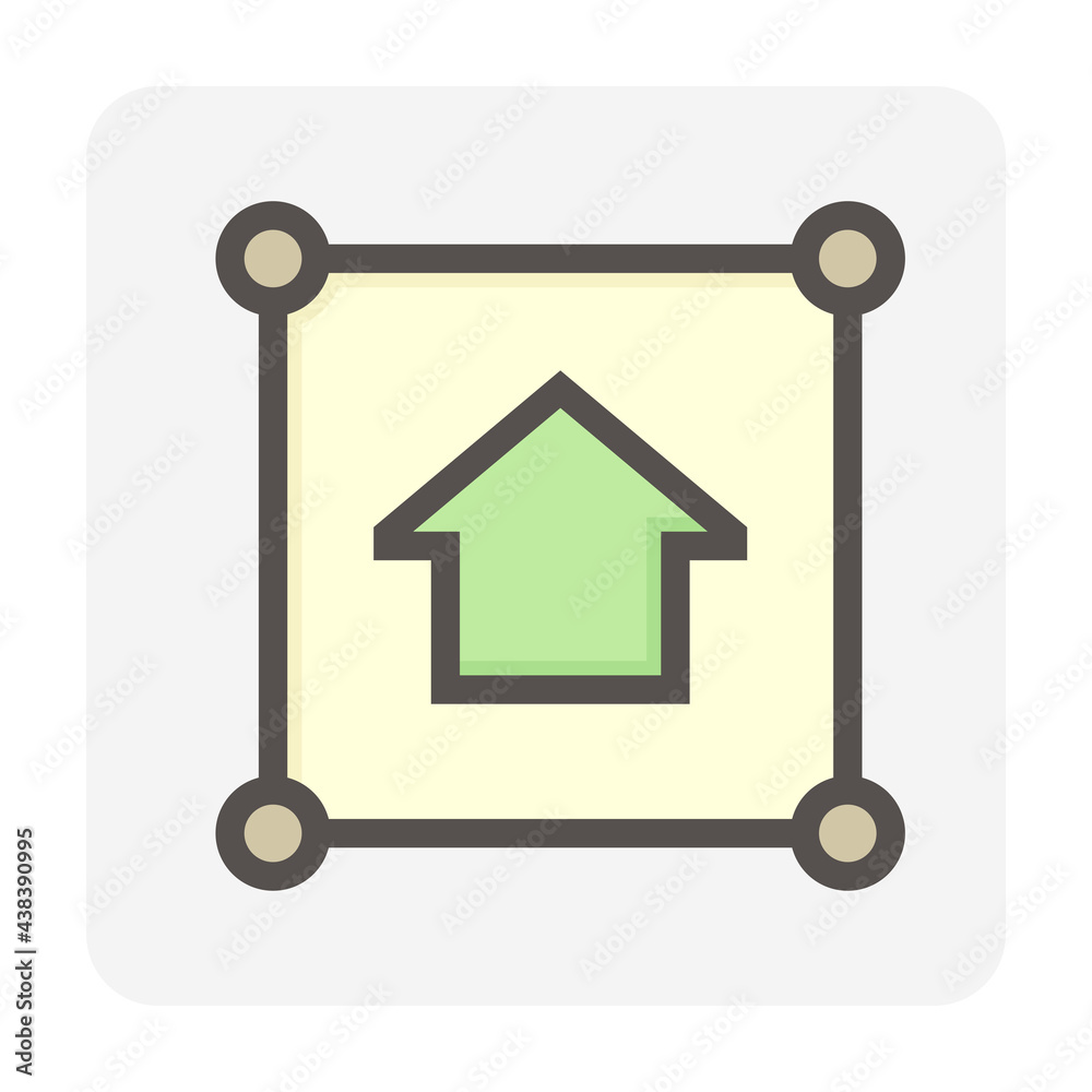 House and land for sale vector icon. That foreclose real estate or property consist of home or house building and land plot. Also for development, owned, rent, buy, purchase or investment. 48x48 pixel House and land for sale vector icon. That foreclose real estate or property consist of home or house building and land plot. Also for development, owned, rent, buy, purchase or investment. 48x48 pixel