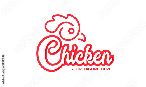 Elegant Chick Restaurant Logo Design 